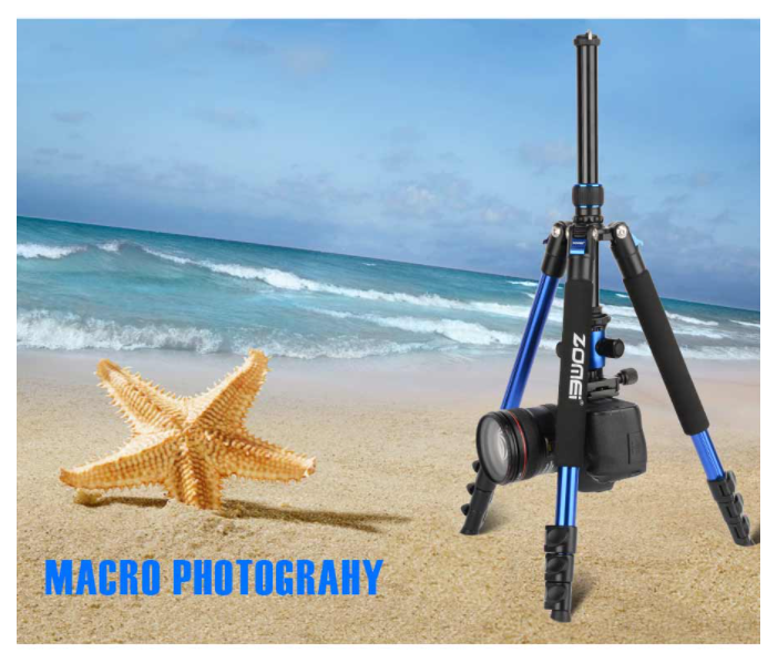 Features of the ZOMEi Q555 Aluminum Camera Tripod Kit with 360 Degree Ball Head Quick Release Plate for Solar Telescopes and Binoculars